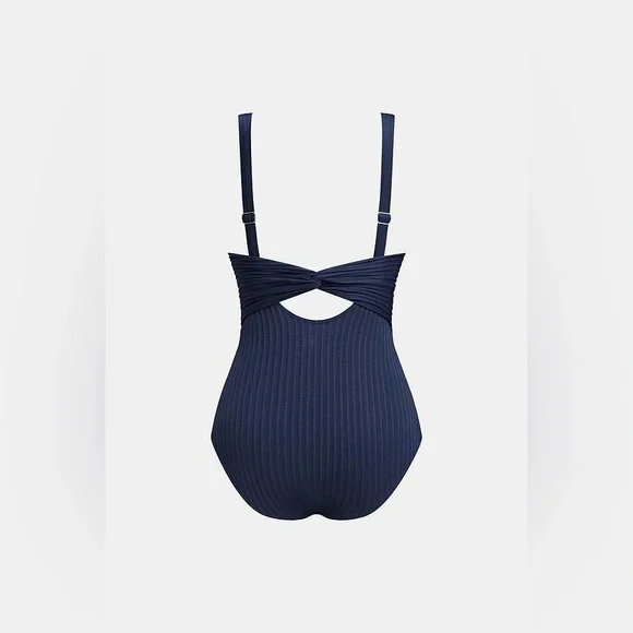 NWT Elegant Navy Blue Women's Swimsuit - Picture 2 of 9